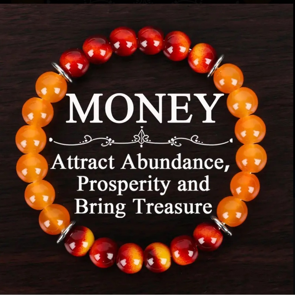 Red and Orange Beaded Bracelet